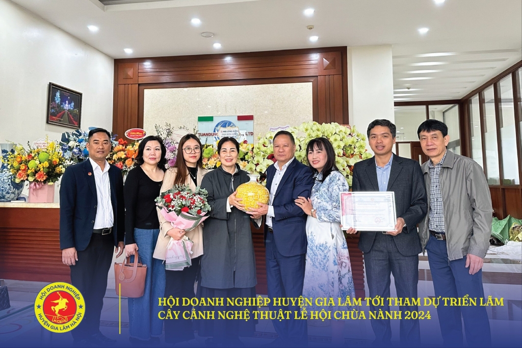 HỘI DOANH NGHIỆP HUYỆN GIA LÂM TỚI THAM DỰ TRIỂN LÃM CÂY CẢNH NGHỆ THUẬT LỄ HỘI CHÙA NÀNH 2024