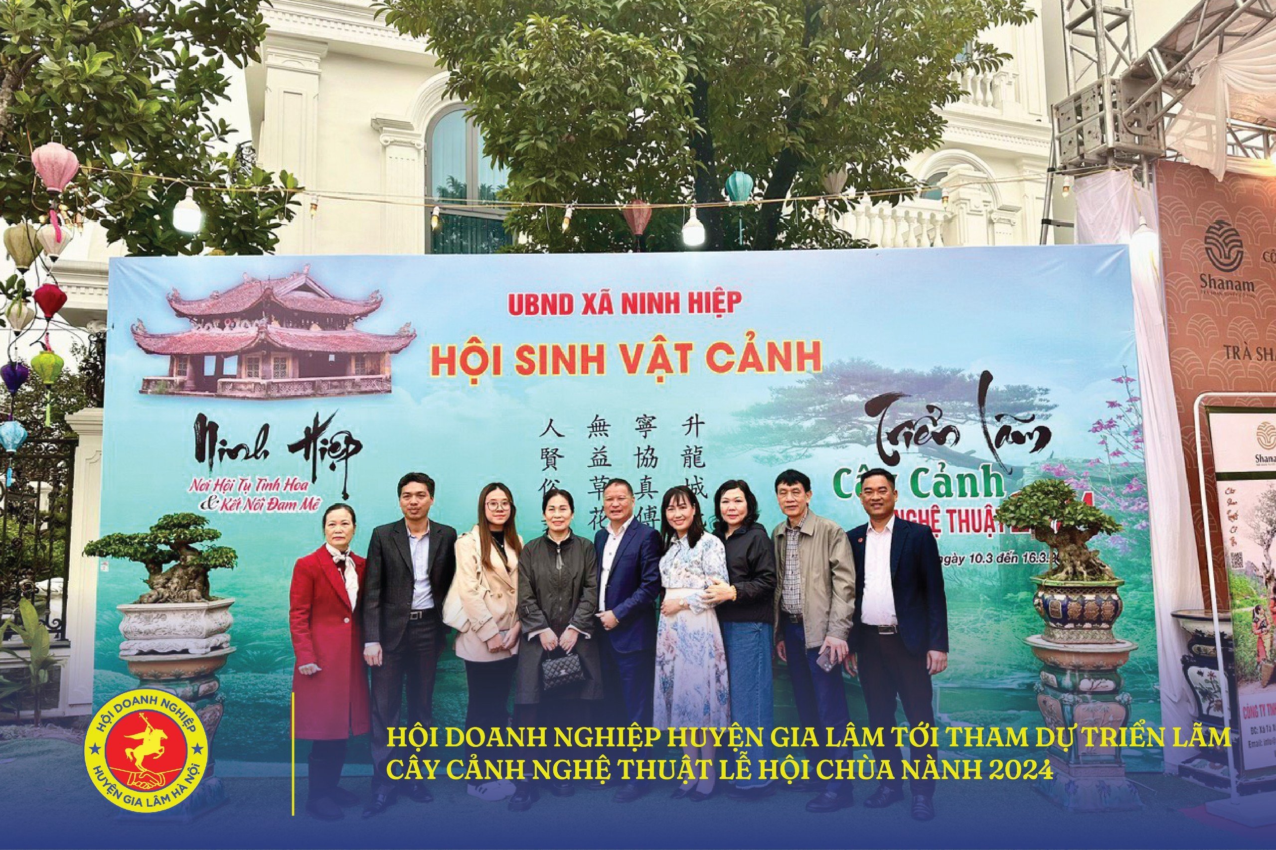 HỘI DOANH NGHIỆP HUYỆN GIA LÂM TỚI THAM DỰ TRIỂN LÃM CÂY CẢNH NGHỆ THUẬT LỄ HỘI CHÙA NÀNH 2024